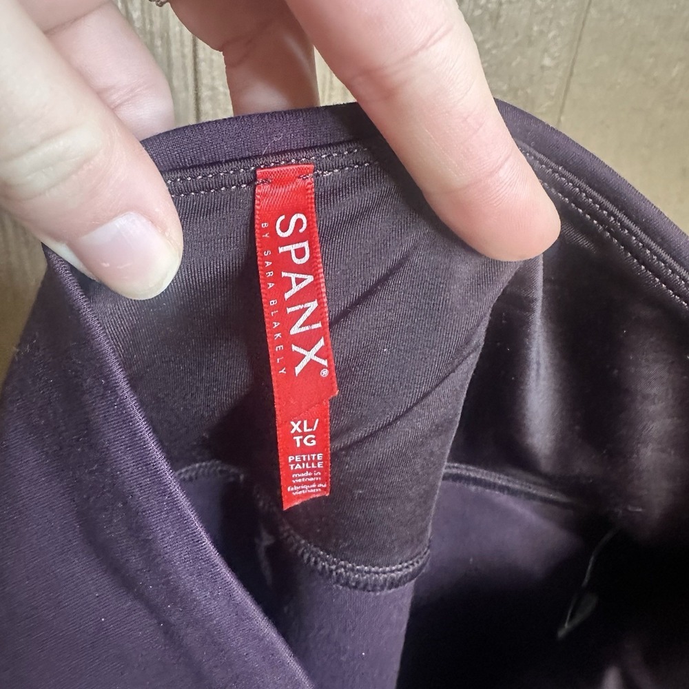 Spanx Women's Leggings  Sz‎ XL Pointe Split Hem High Rise Purple Thick Workwear - Picture 5 of 6